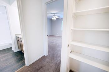 Linen closets in select homes